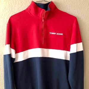 Men’s large Tommy Hilfiger quarter zip sweatshirt